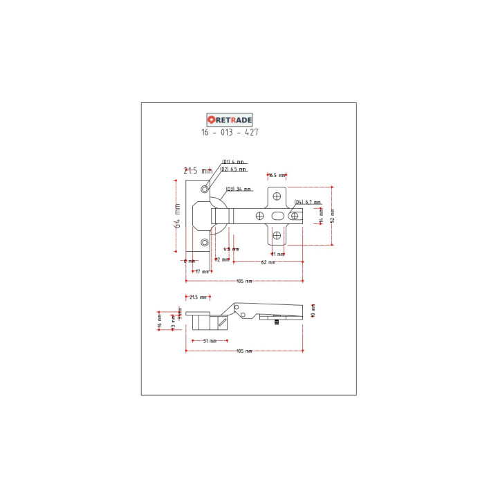 CNC 3D -  Cerniere per Mobili