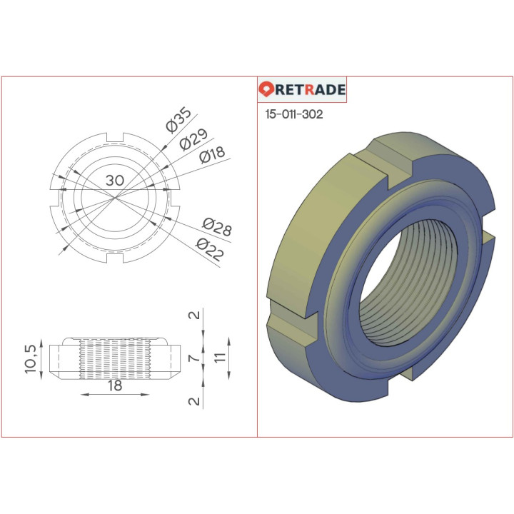 CNC 3D - Rondella di Bloccaggio con Filettato