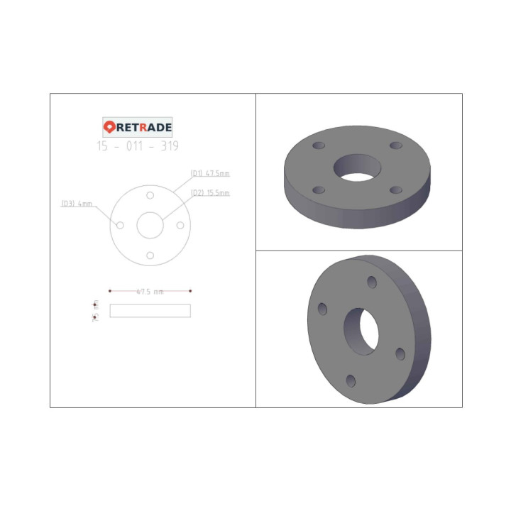 CNC 3D - Rondella in Acciaio