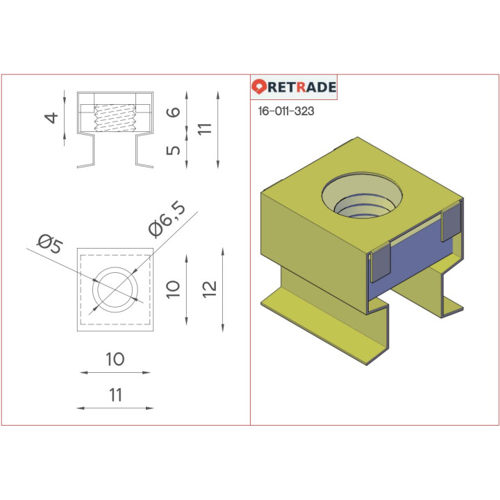 CNC 3D - 7x Staffa per Quadri ELT