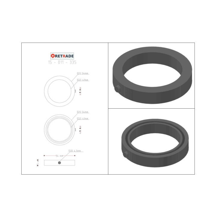 CNC 3D - Collare di Bloccaggio in Acciaio