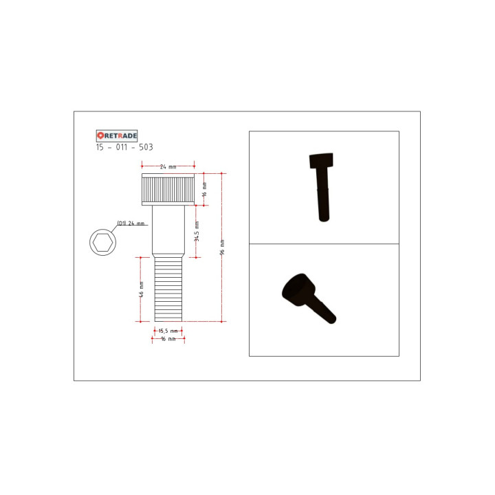 CNC 3D - 7x Viti a Testa Cilindrica con Esagono Incassato L 80mm