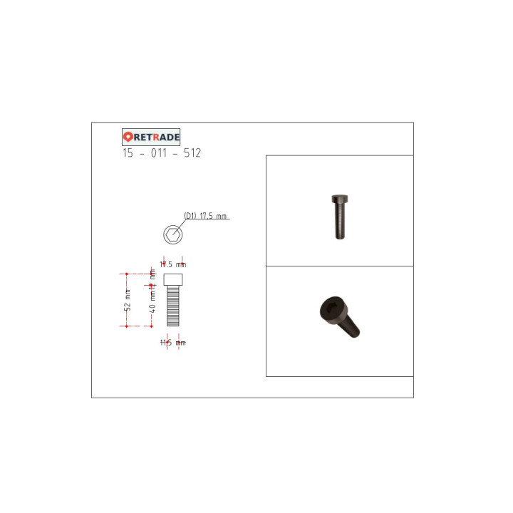 CNC 3D - 10x Viti a Testa Cilindrica con Esagono Incassato L 52mm