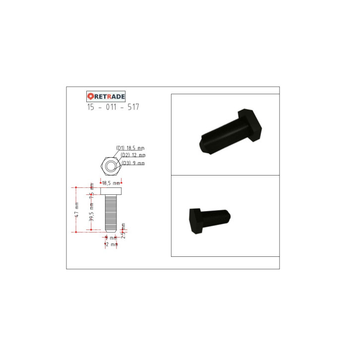 CNC 3D - 7x Viti a Testa Hexagonale L 47mm