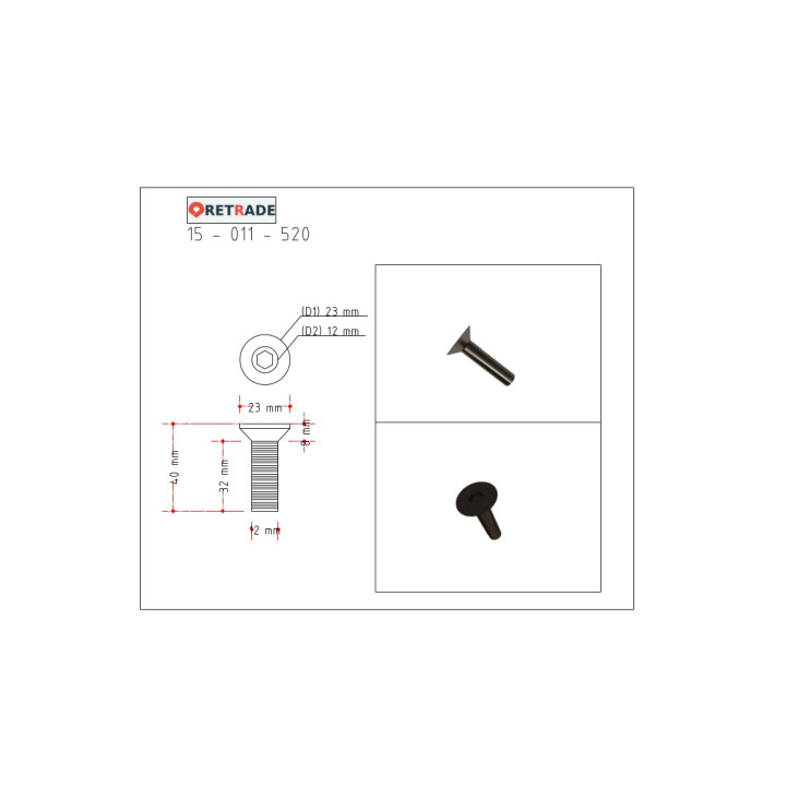 CNC 3D - Viti di Sicurezza con Cava a Sei Lobi L 40mm