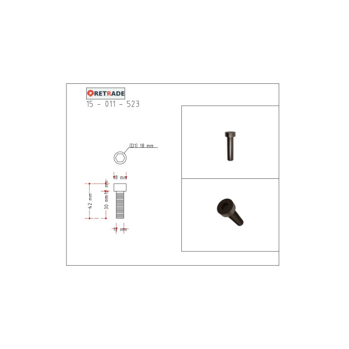 CNC 3D - 10x Viti a Testa Cilindrica con Esagono Incassato L 42mm