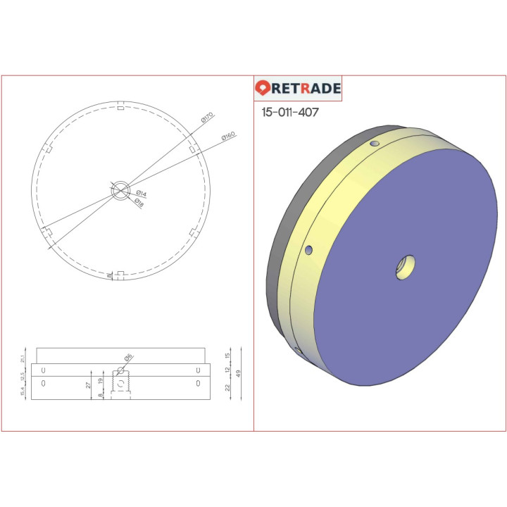 CNC 3D - Piedini Anti-vibrazioni con Base in Gomma