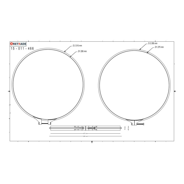 CNC 3D - Collari Inox per Tubi ∅ 28cm