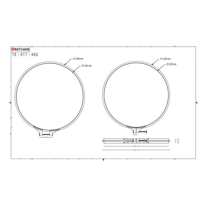 CNC 3D - Collari Inox per Tubi ∅ 24cm