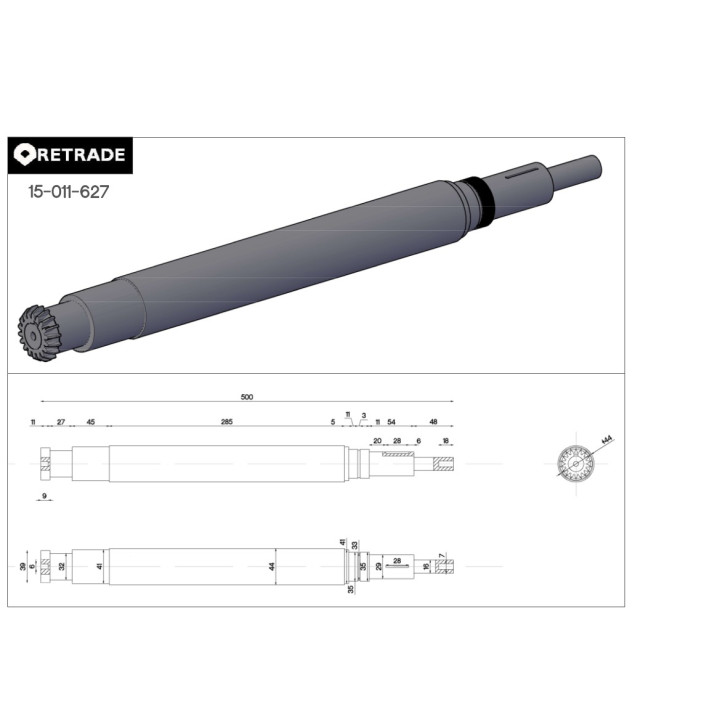 CNC 3D - Albero per Elettromotore con Ingranaggi