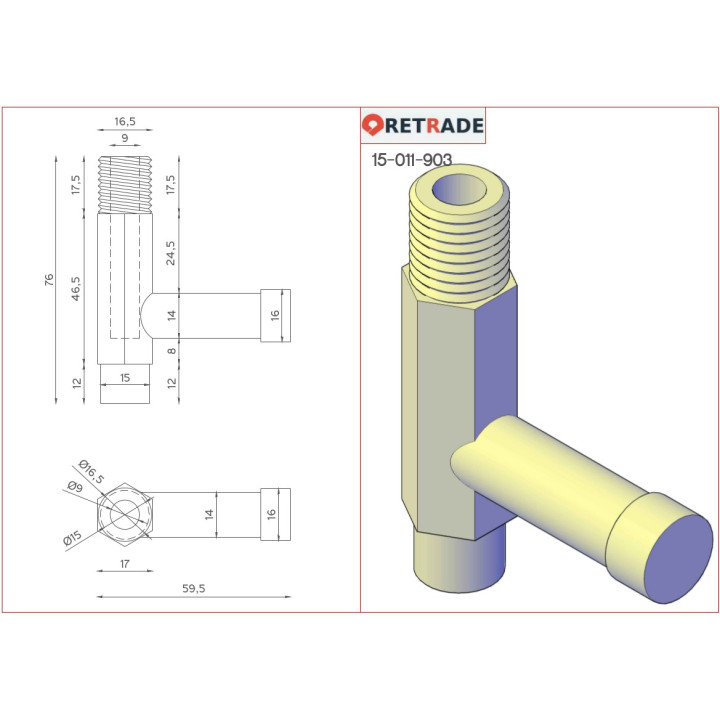 CNC 3D - Regolatori di Flusso Unidirezionali 90°