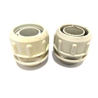 2x Raccordo Girevole Dritto con Passo Gas 3/4" - Grigio