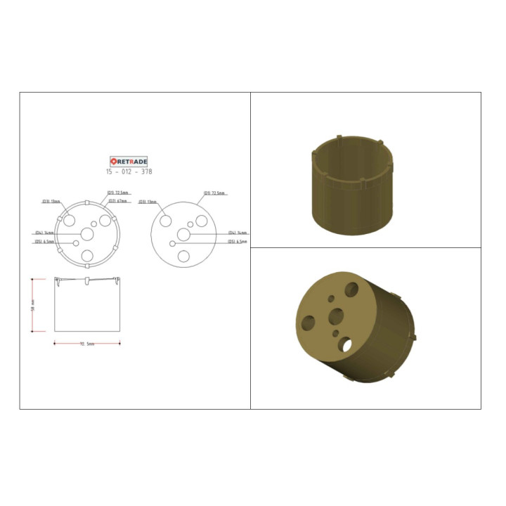 CNC 3D - Sega a Tazza per Cemento