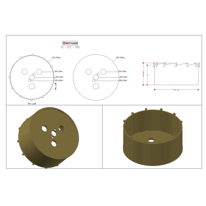 CNC 3D - Sega a Tazza per Cemento