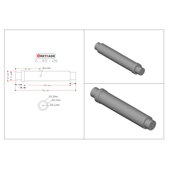 CNC 3D - Albero in Acciaio