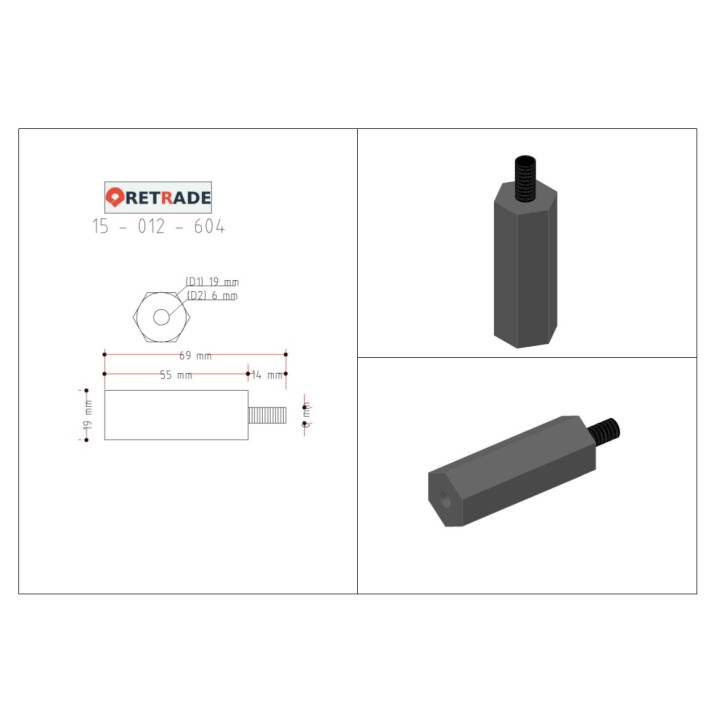 CNC 3D - Distanziale in Acciaio