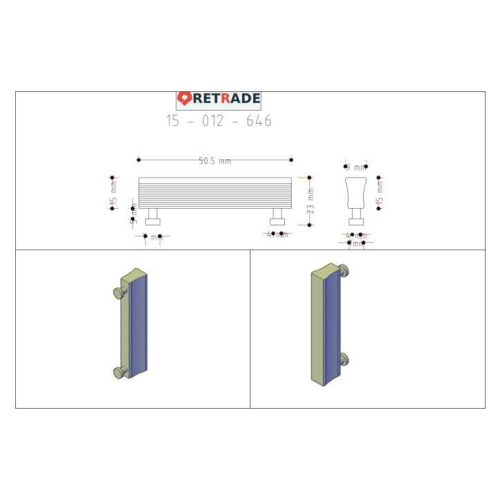 CNC 3D - Maniglie per Armadi 50 mm
