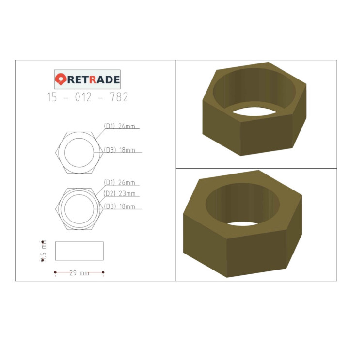 CNC 3D - 8x Dado di Bloccaggio