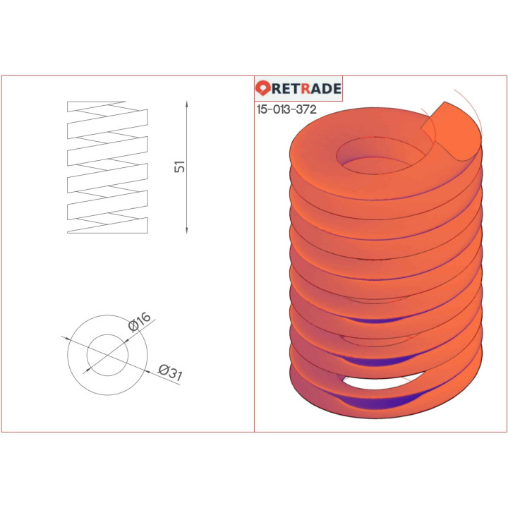 CNC 3D - Molle di Compressione - Rosse