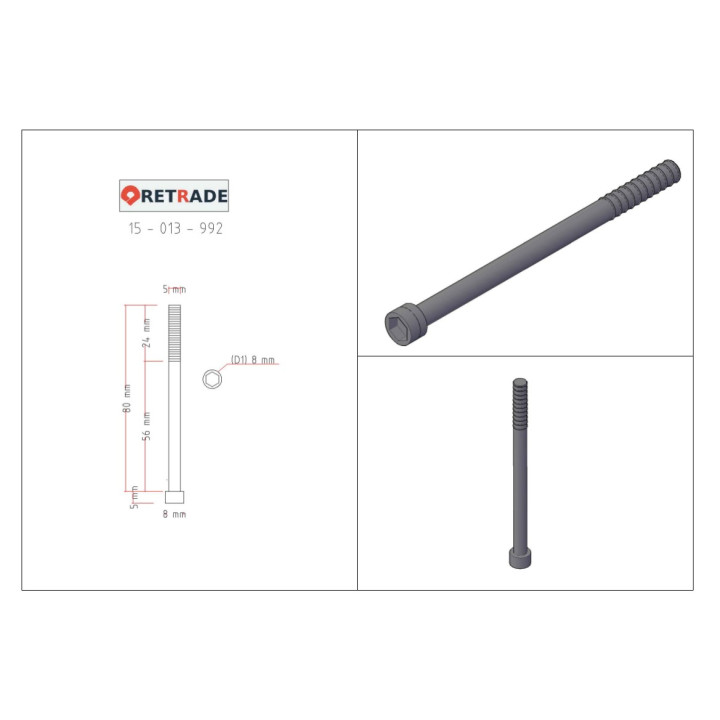 11x Viti a Testa Cilindrica con Esagono Incassato