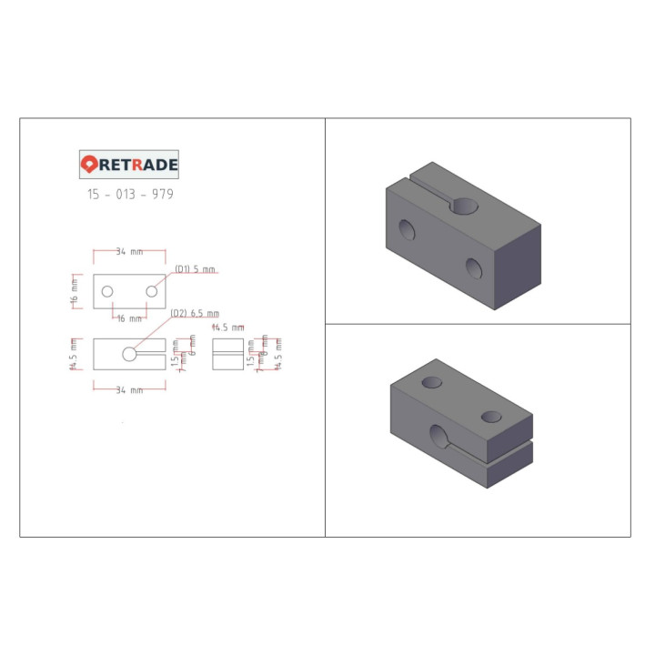 CNC 3D - 2x Supporto per Sensore
