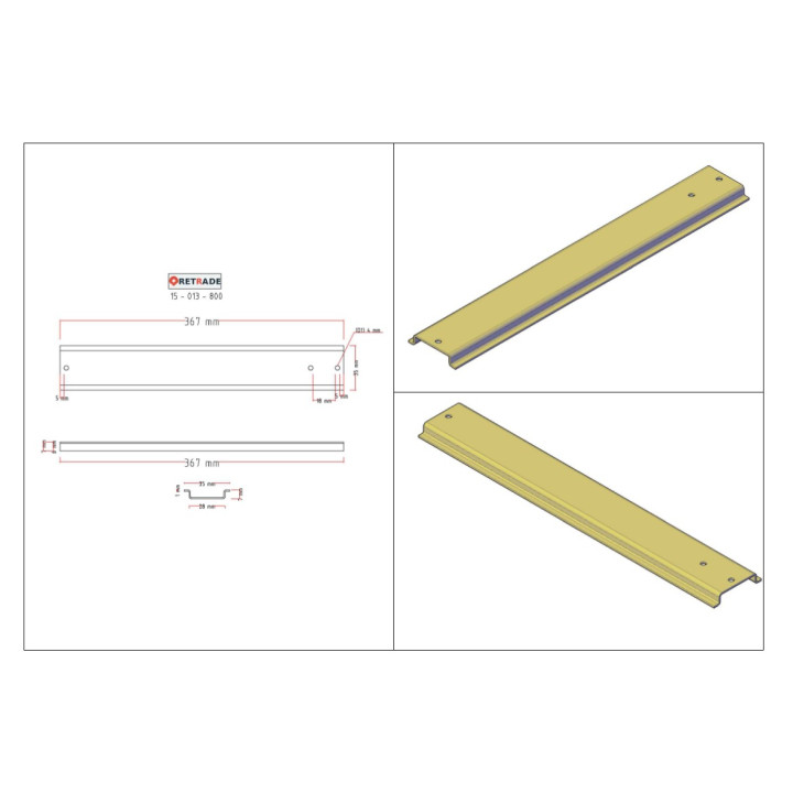 CNC 3D - Barra DIN 367mm