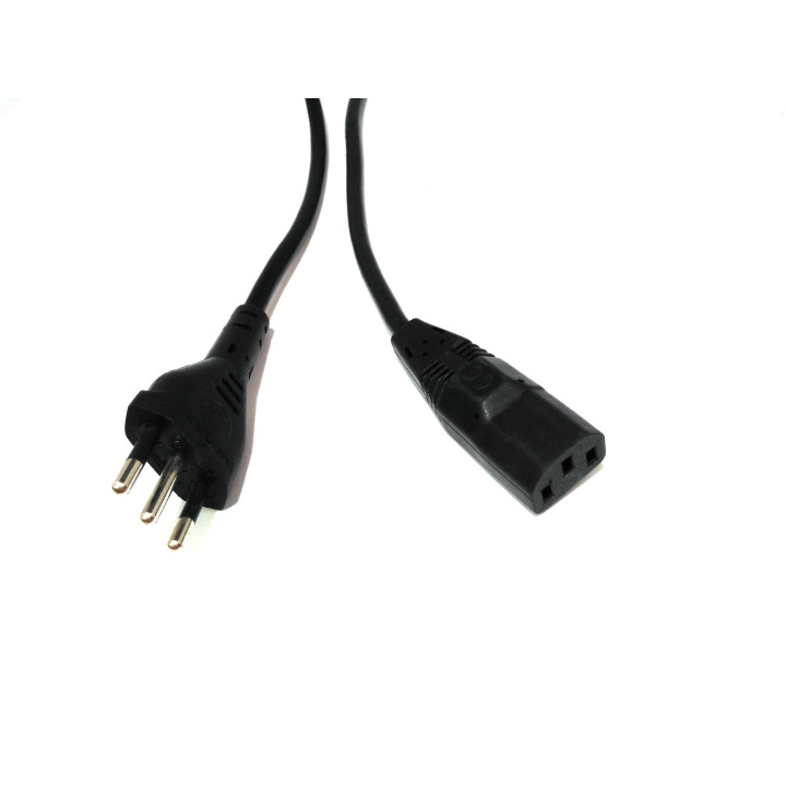PENCON - Cavo di Alimentazione C13 Spina Tripolare 10A 250V 2.7M - Nero