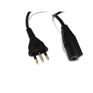 PENCON - Cavo di Alimentazione C13 Spina Tripolare 10A 250V 1.7M - Nero