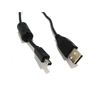 Cavo USB 2.0 con Ferrite Doppia Schermatura 28AWG 1.4M - Nero