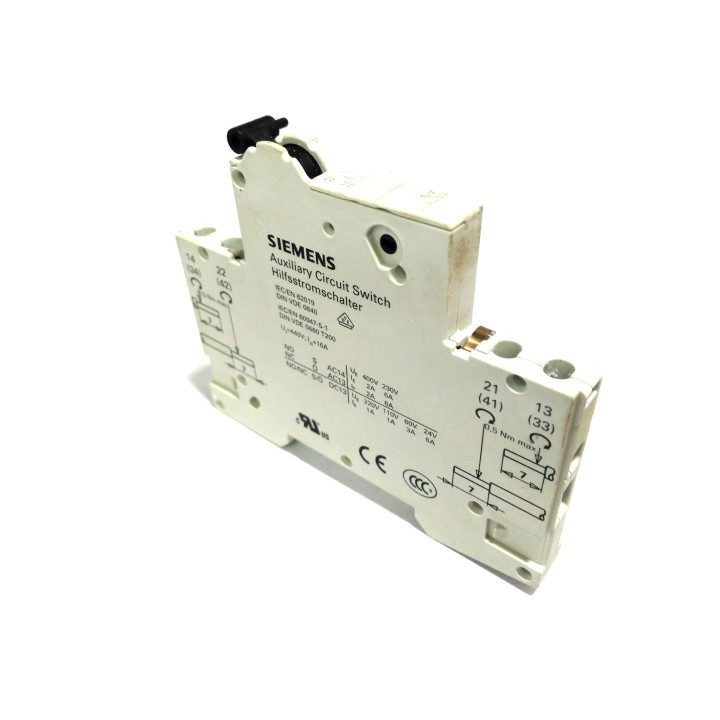 SIEMENS 5ST3010 - Interruttore Ausiliario 1NO + 1NC PER MCB 5SL 5SY 5SP ONOFF- SW. 5TL1 RCBO 5SU1 RCD 5SV