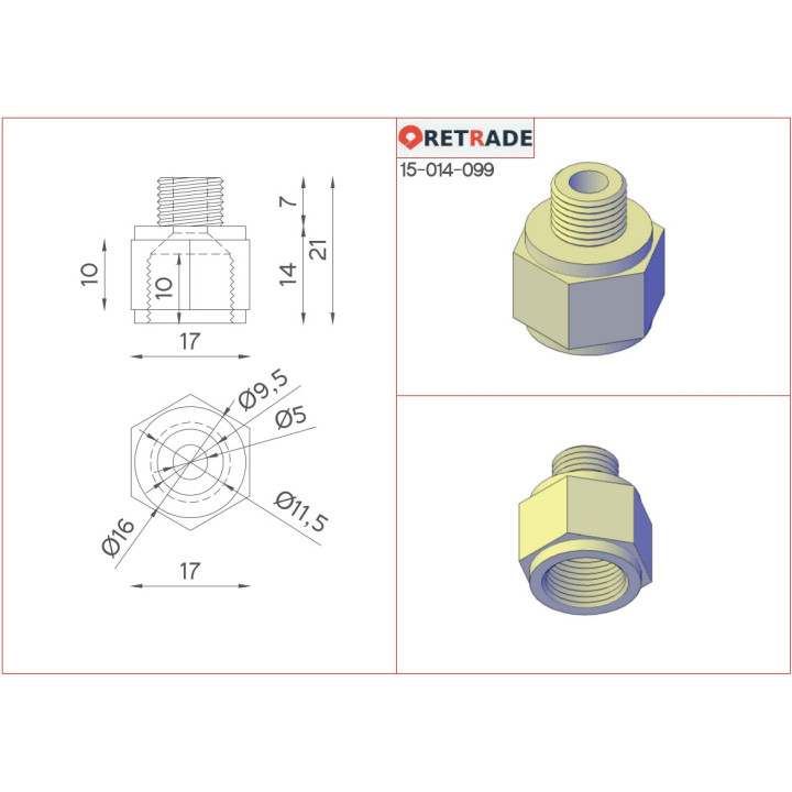 3x Nipple G1/4 - G1/8
