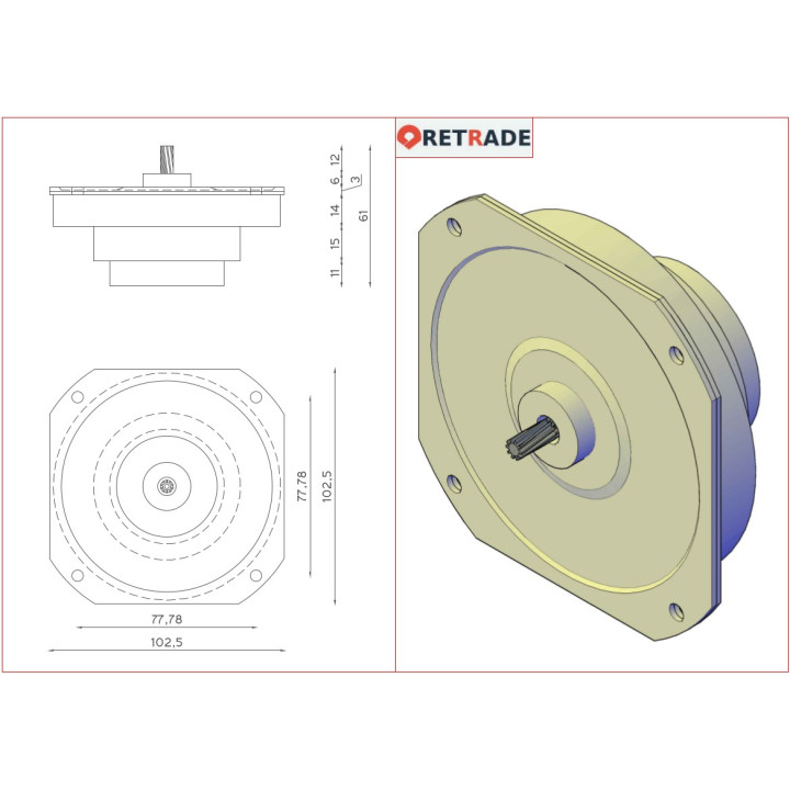 MITSUBISHI ELECTRIC Z6T00971 - DC Motor 24 Vdc