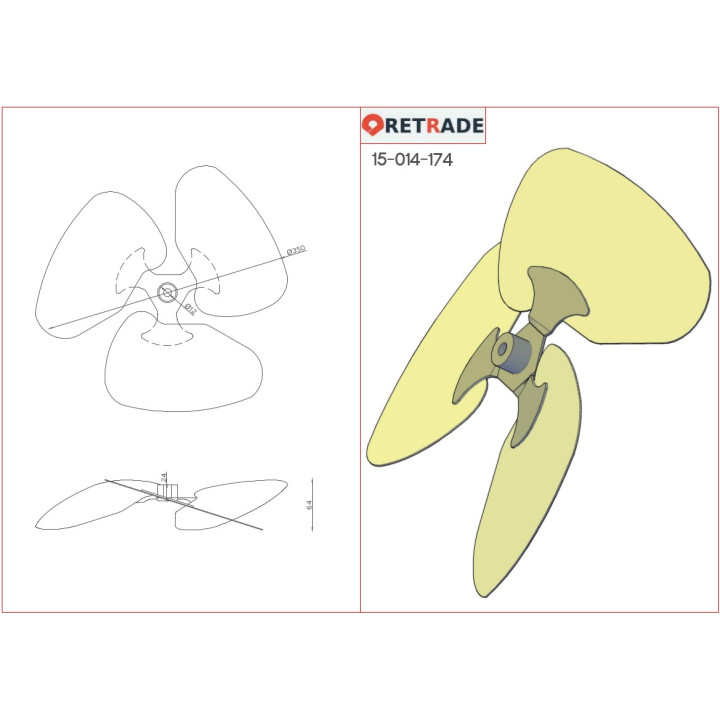 3 Wing Adapter Condenser Fan