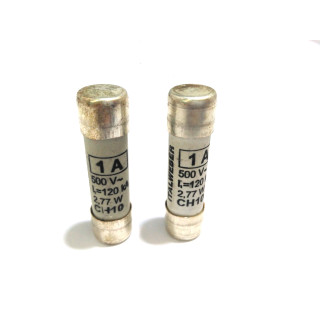 ITALWEBER 1421001 - 2x Fusibili Cilindrici CH10 500V 1A 10x38mm