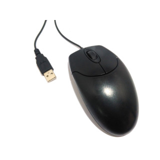 Mouse Ottico a 2 Pulsanti + Rotellina di Scorrimento con Cavo USB NERO