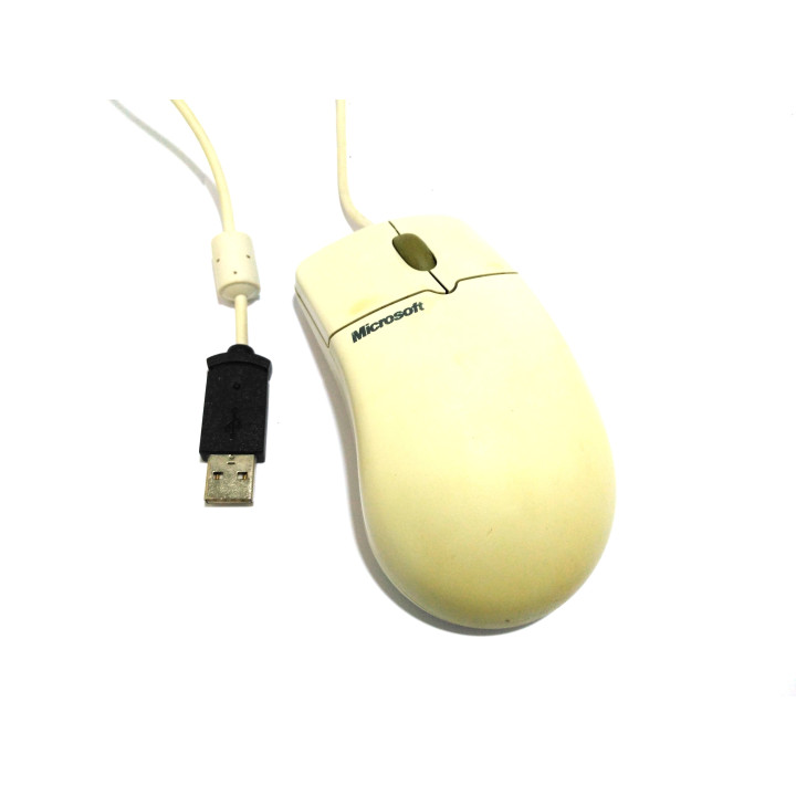 MICROSOFT X03-29688 - Mouse a 2 Pulsanti + Rotellina di Scorrimento con Cavo USB BIANCO
