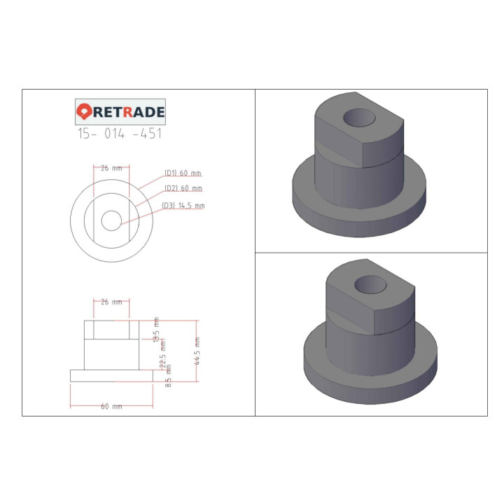 Pezzi di Fissaggio per Cilindri Idraulici , Filettatura Femmina MM16x2.0