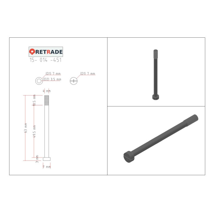 6x Viti a Testa Cilindrica Croce M4x0.7 in Acciaio