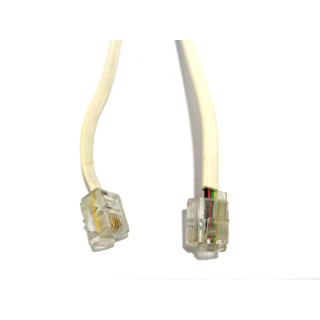 Cavo Telefonico RJ11 Modulare 6P4C 4.90M - Bianco