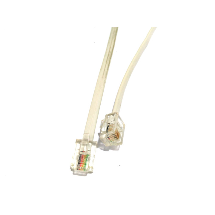 Cavo Telefonico RJ11 Modulare 6P4C 3Mt - Bianco