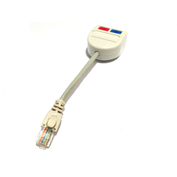 TELEBOX INDUSTRIES T-MOD3-U3 - Sdoppiatore Rete / Telefono 2x RJ45 - Bianco