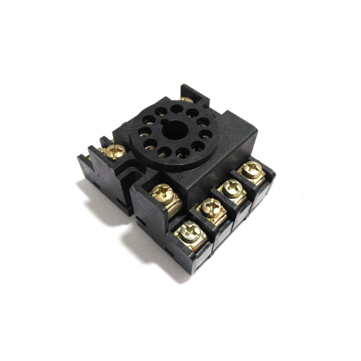 Zoccolo per Rele 11Pin 10A 380V - Nero