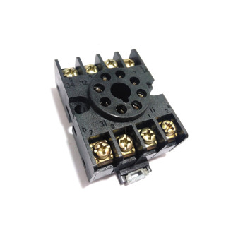 Zoccolo per Rele 10A 380V 8Pin - Nero