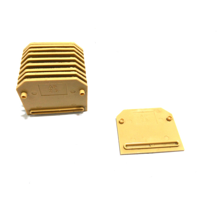 WEIDMULLER AP2.5 - 10x Piastre Terminale Beige 31.5x36.5x1.5mm
