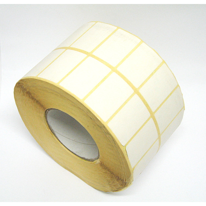 ETCO Etichetta Adesiva Carta Bianca Doppia Fila in Rotolo da 4000Pz 50x30mm