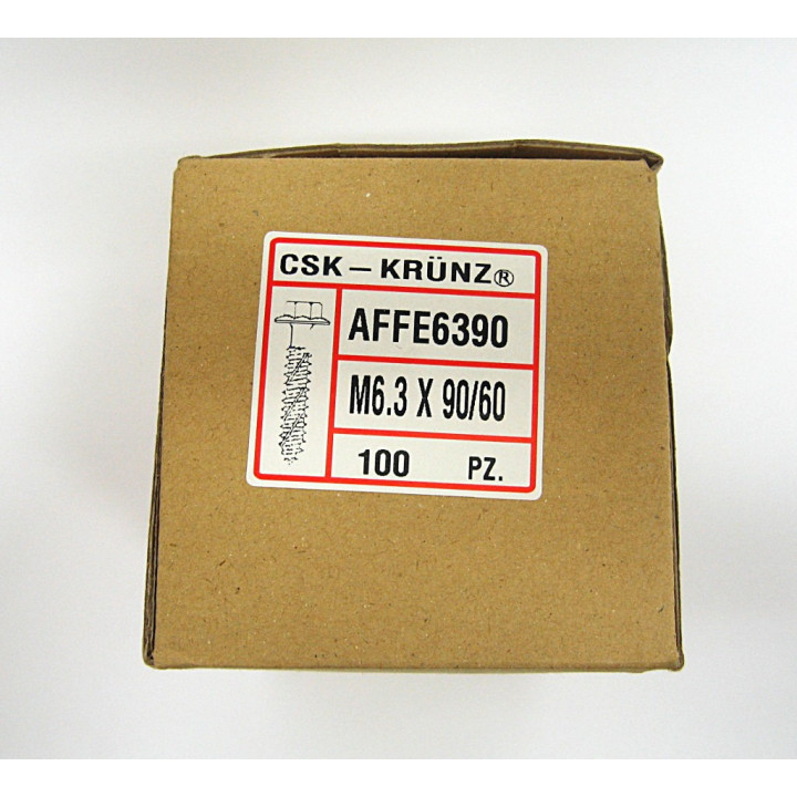 100pz. Tapping Screw Part. M6.3x90/60mm