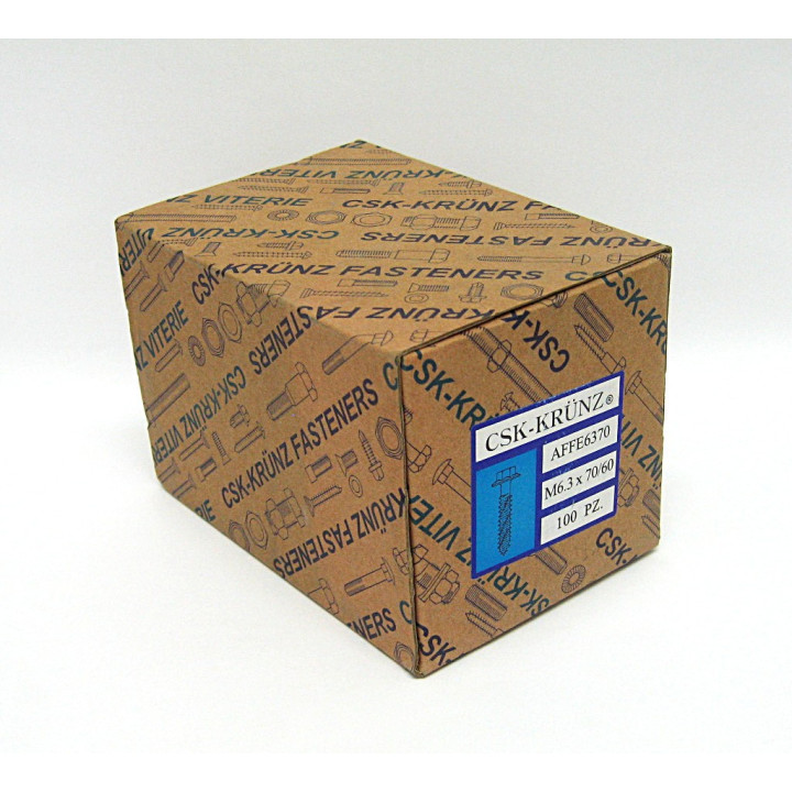 100 pz. Tapping Screw Hex Head M6.3x70/60mm