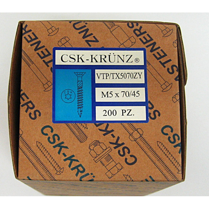 200 pz. Screw Flat Head Torx M5x70/45mm