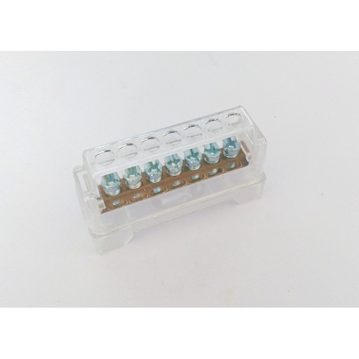 10 pz. Unipolar Terminal Board 7 Holes 57A Ui500V Uimp 8kV 7x10mm2