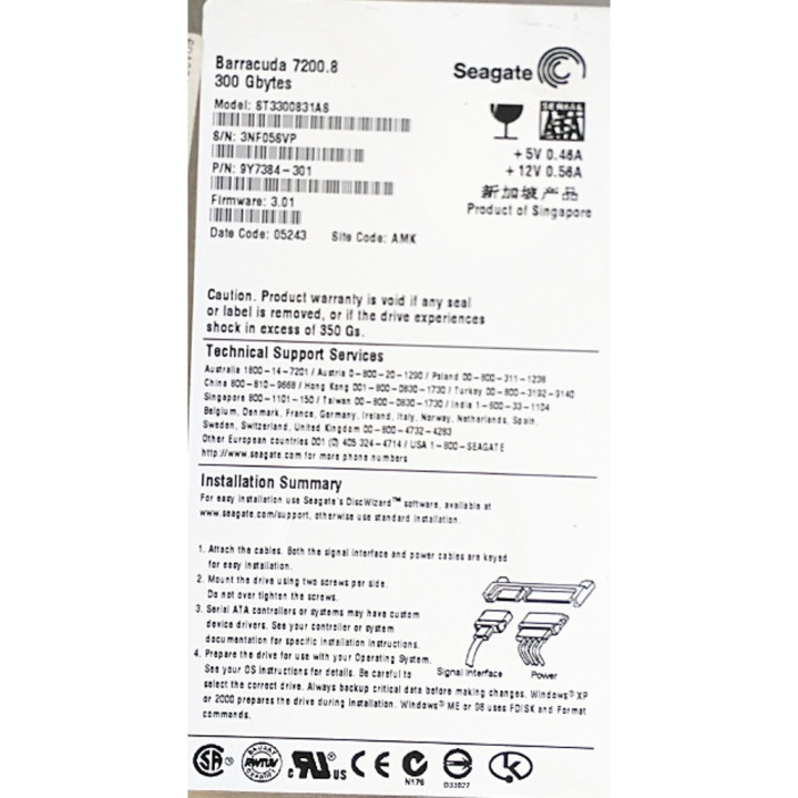 Seagate - Hard Drive BarraCuda 7200.8 - 300GB